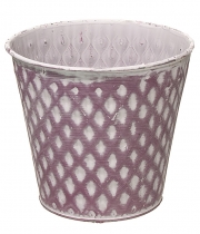Изображение товара Кашпо декоративное SQ50274-4E овальное фиолетово-белое